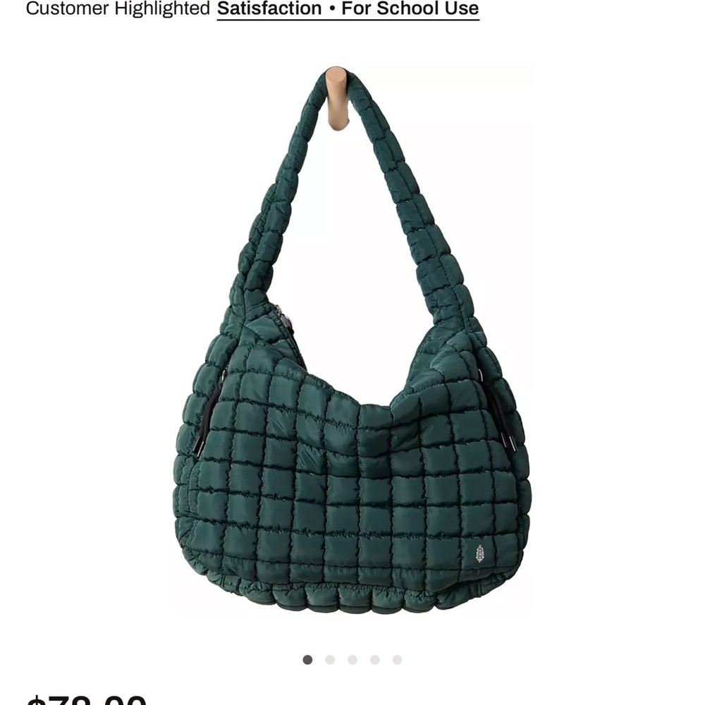 FP movement quilted carryall - evergreen color